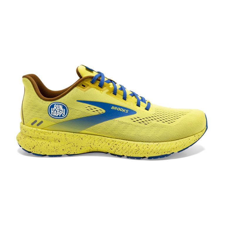 Brooks LAUNCH 8 Light Cushion Road Running Shoes Mens Online - Golden Kiwi/Pale Banana/Victoria Blue